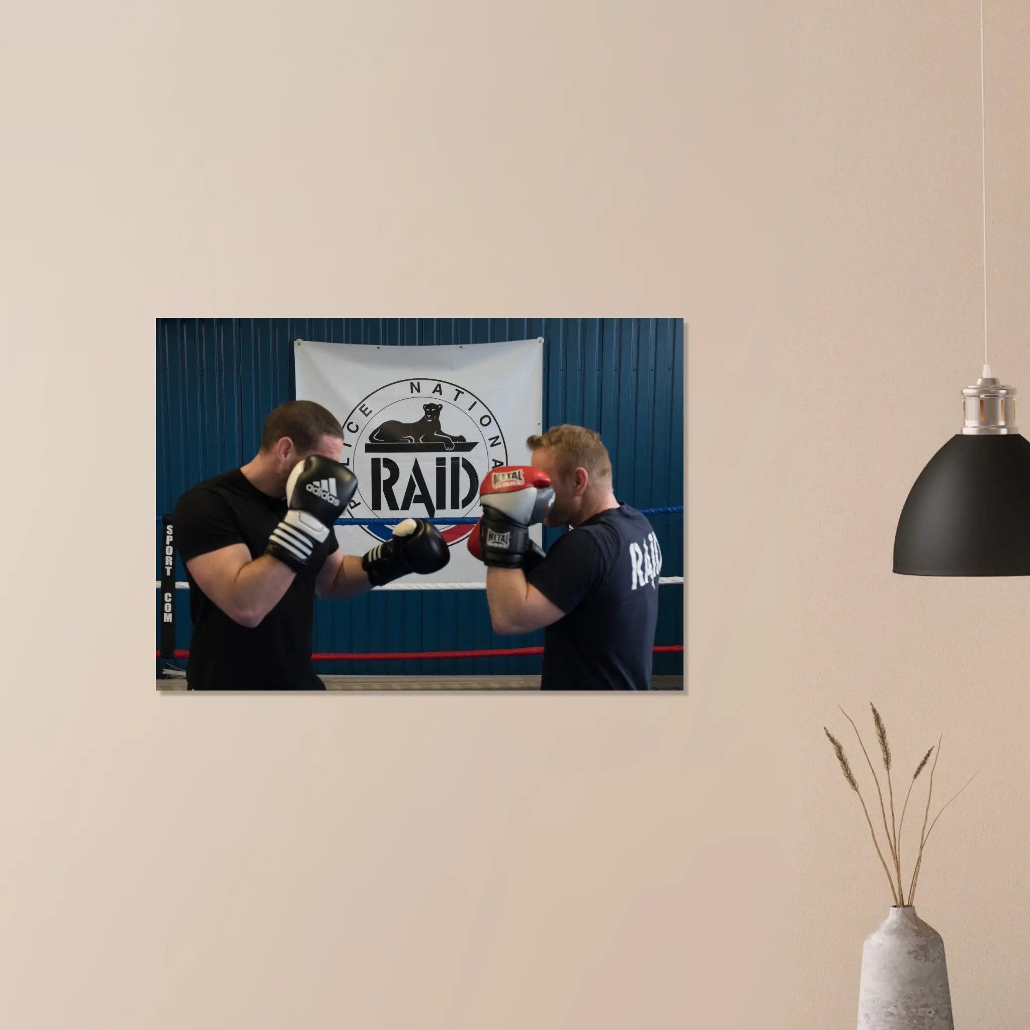 Poster Photo - Entraînement de boxe pour des opérateurs du RAID defense-zone.com