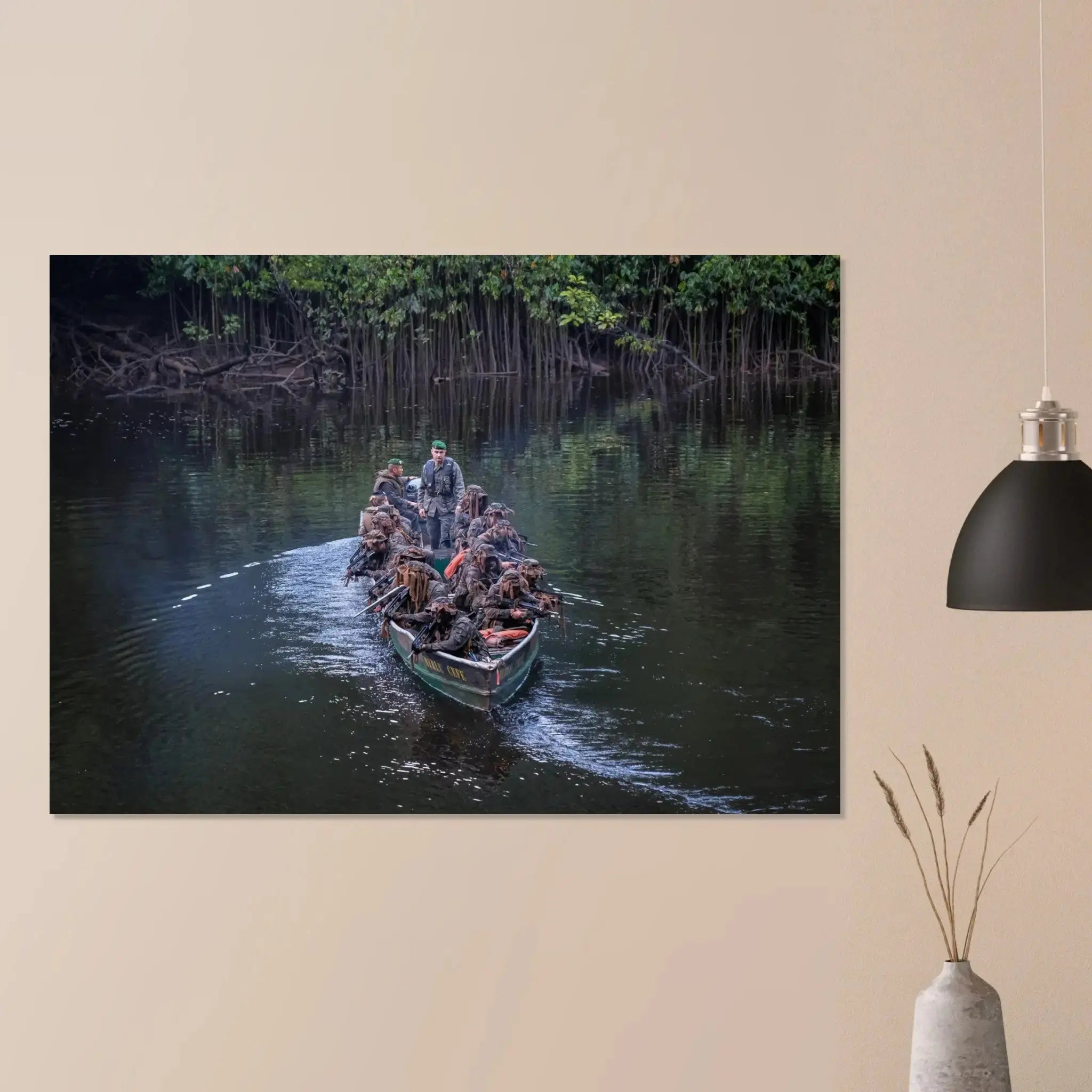 Poster Photo - Légionnaires sur une pirogue dans le cadre d'un stage au CEFE defense-zone.com