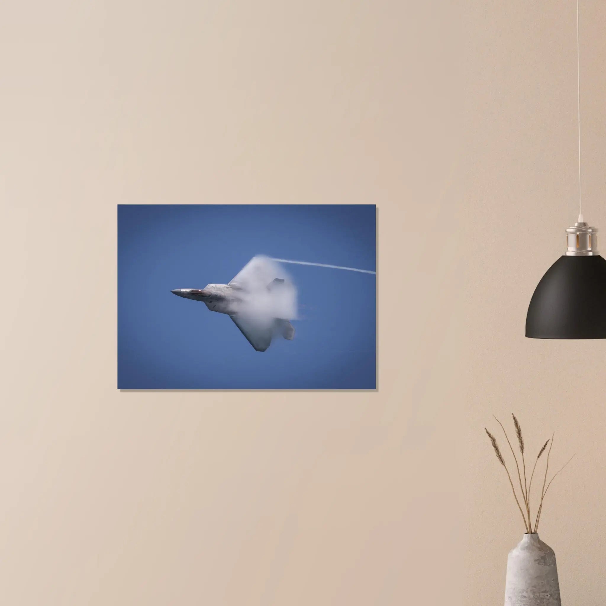 Avion de chasse américain F-22 Raptor en vol — poster au mur, 50 x 70 cm