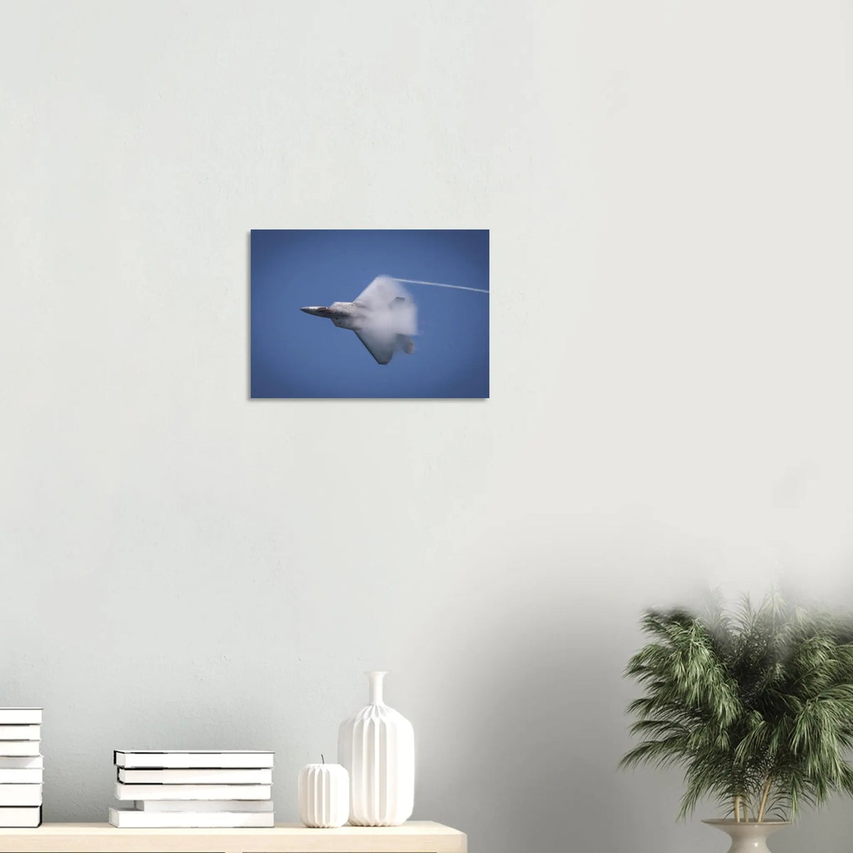 Avion de chasse américain F-22 Raptor en vol — poster au mur, petit format
