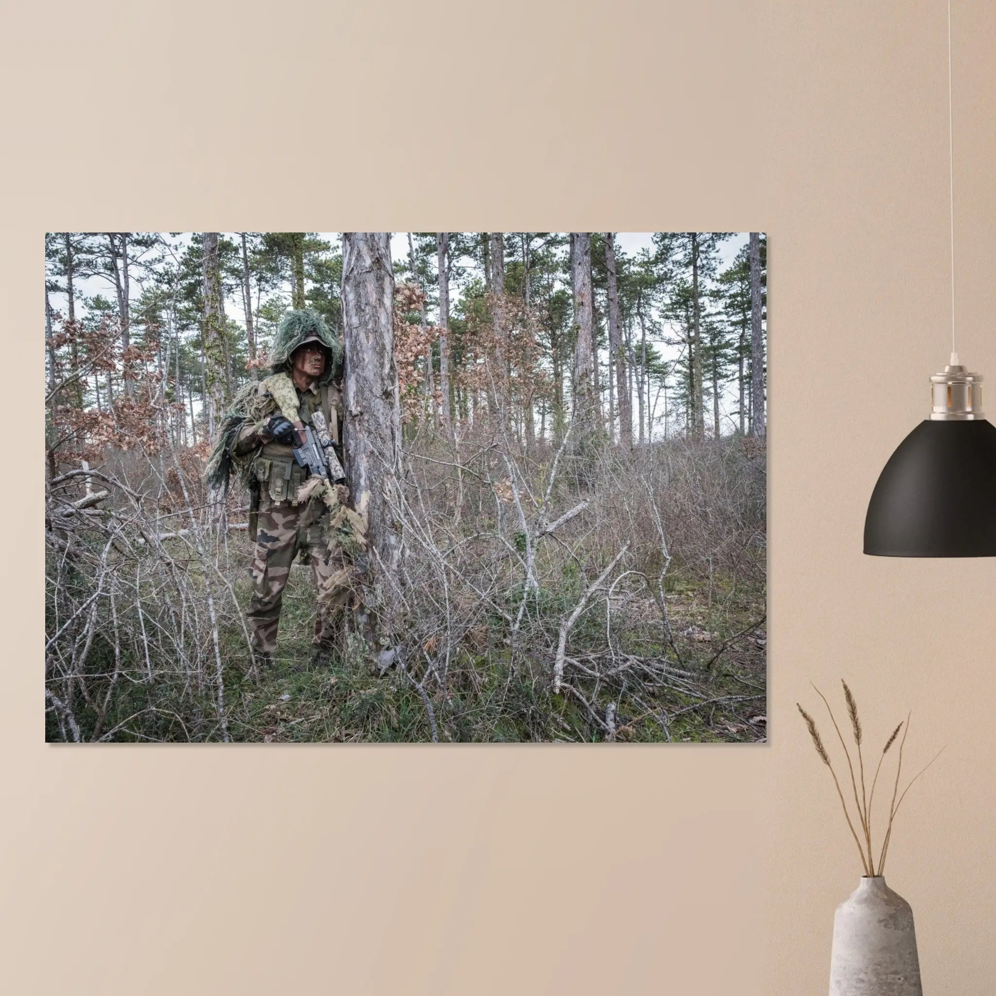 Poster Photo - Portrait de tireur d'élite parachutiste defense-zone.com