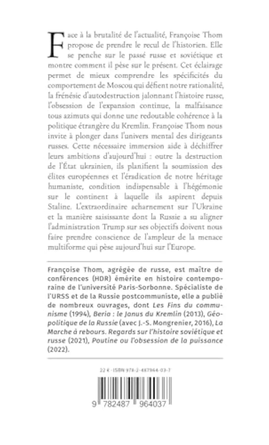 La guerre totale de Vladimir Poutine (Françoise Thom) defense-zone.com