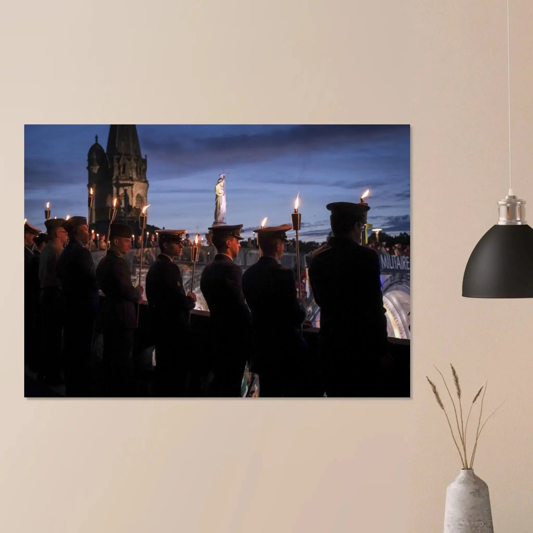 Poster Photo Pèlerinage militaire international - Procession mariale defense-zone.com