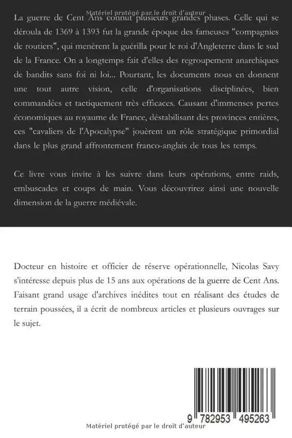 Les cavaliers de l'Apocalypse : La guérilla anglaise en Languedoc, Auvergne et Limousin (1369-1393), tome I (Nicolas Savy) defense-zone.com