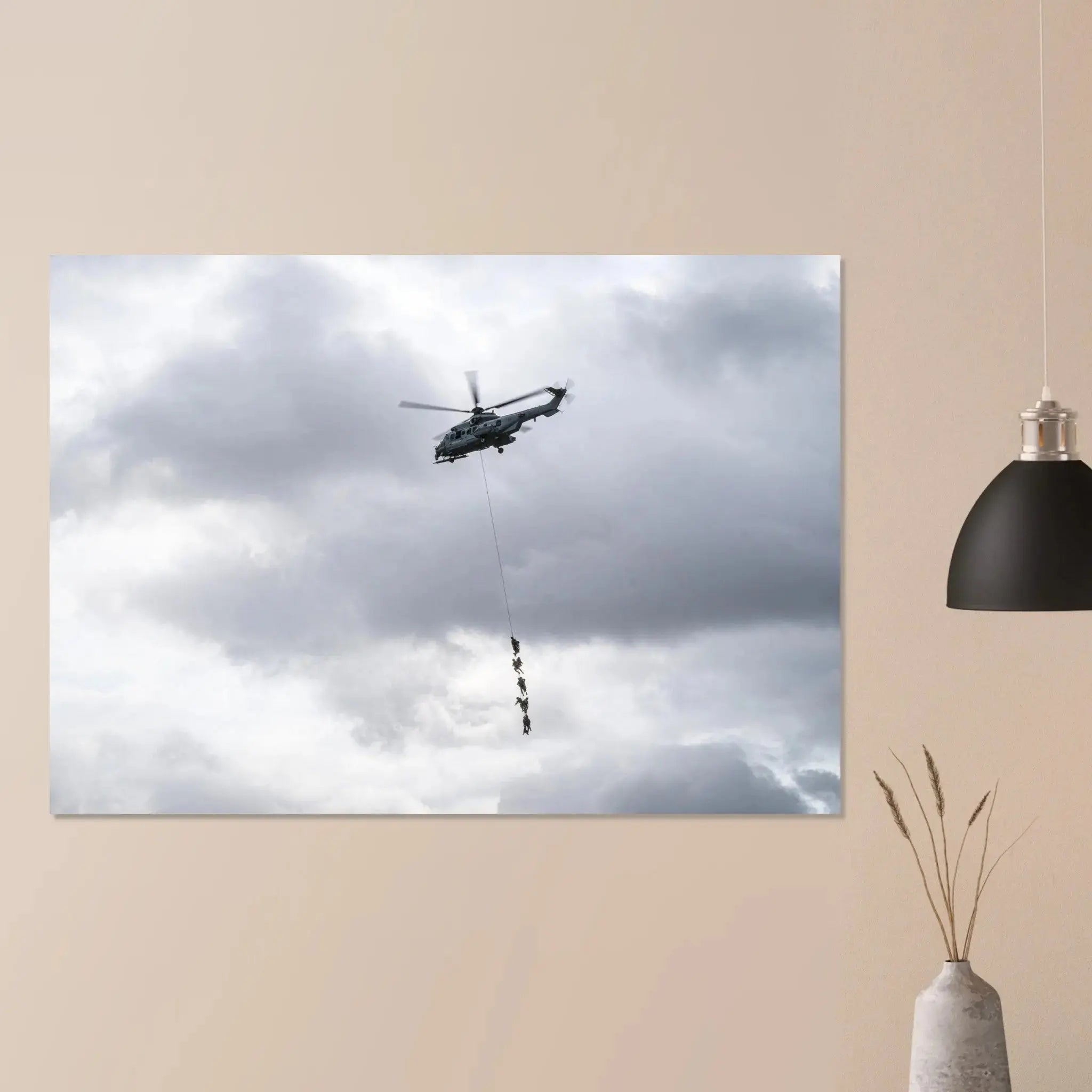 Poster Photo - grappe en hélicoptère de forces spéciales defense-zone.com