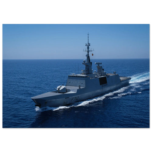 Courbet frigate poster — French Navy