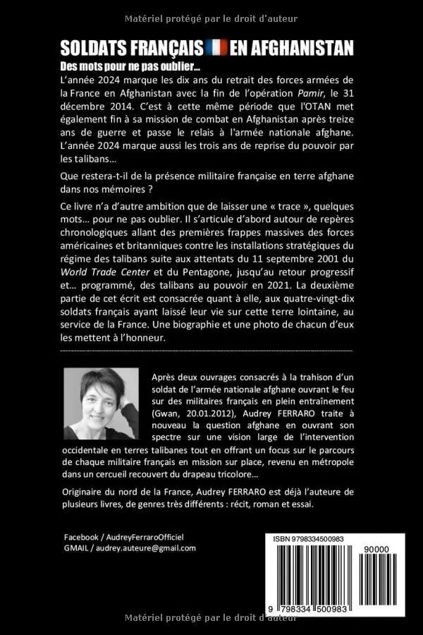 Soldats français en Afghanistan : Des mots pour ne pas oublier... (Audrey Ferraro) defense-zone.com