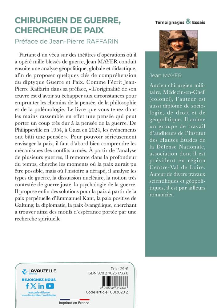 Chirurgien de guerre, chercheur de paix (Jean Mayer) defense-zone.com