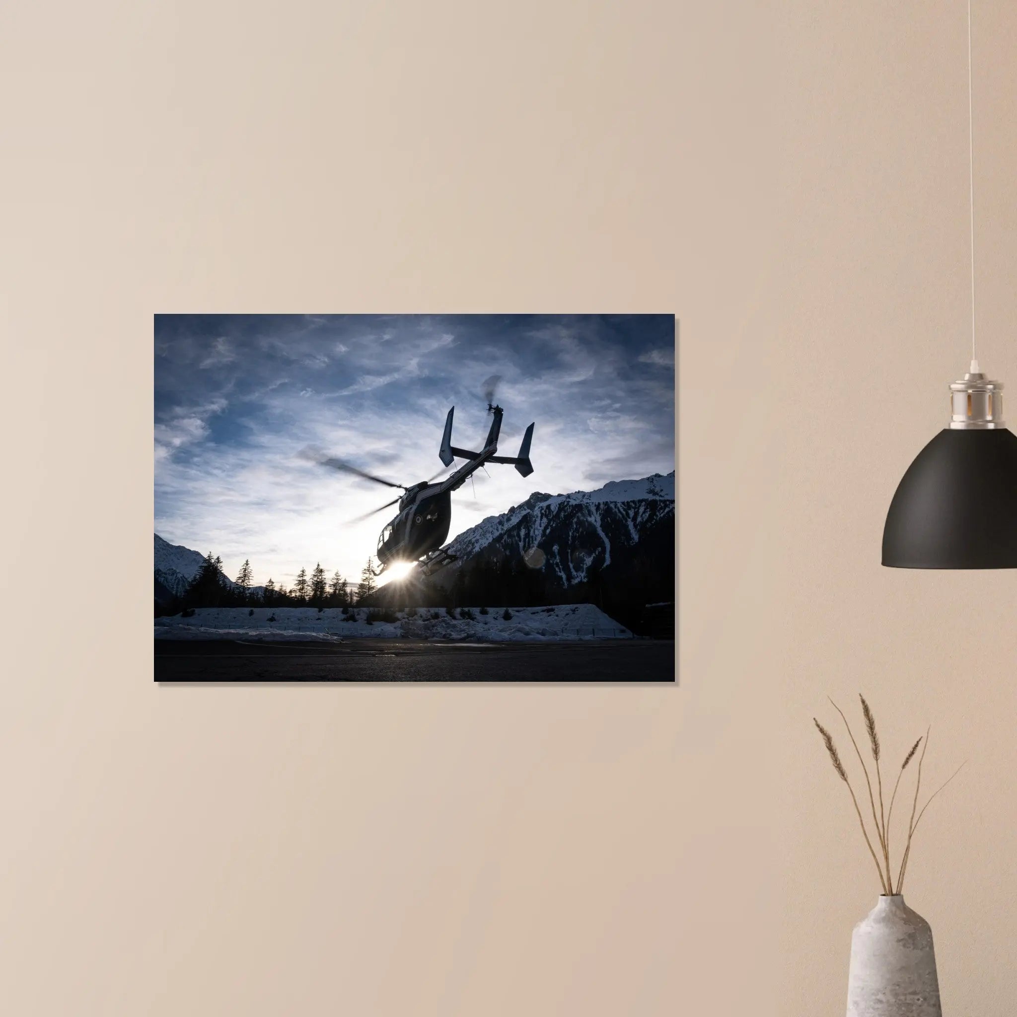 Poster Photo - Hélicoptère de la gendarmerie nationale à Chamonix defense-zone.com