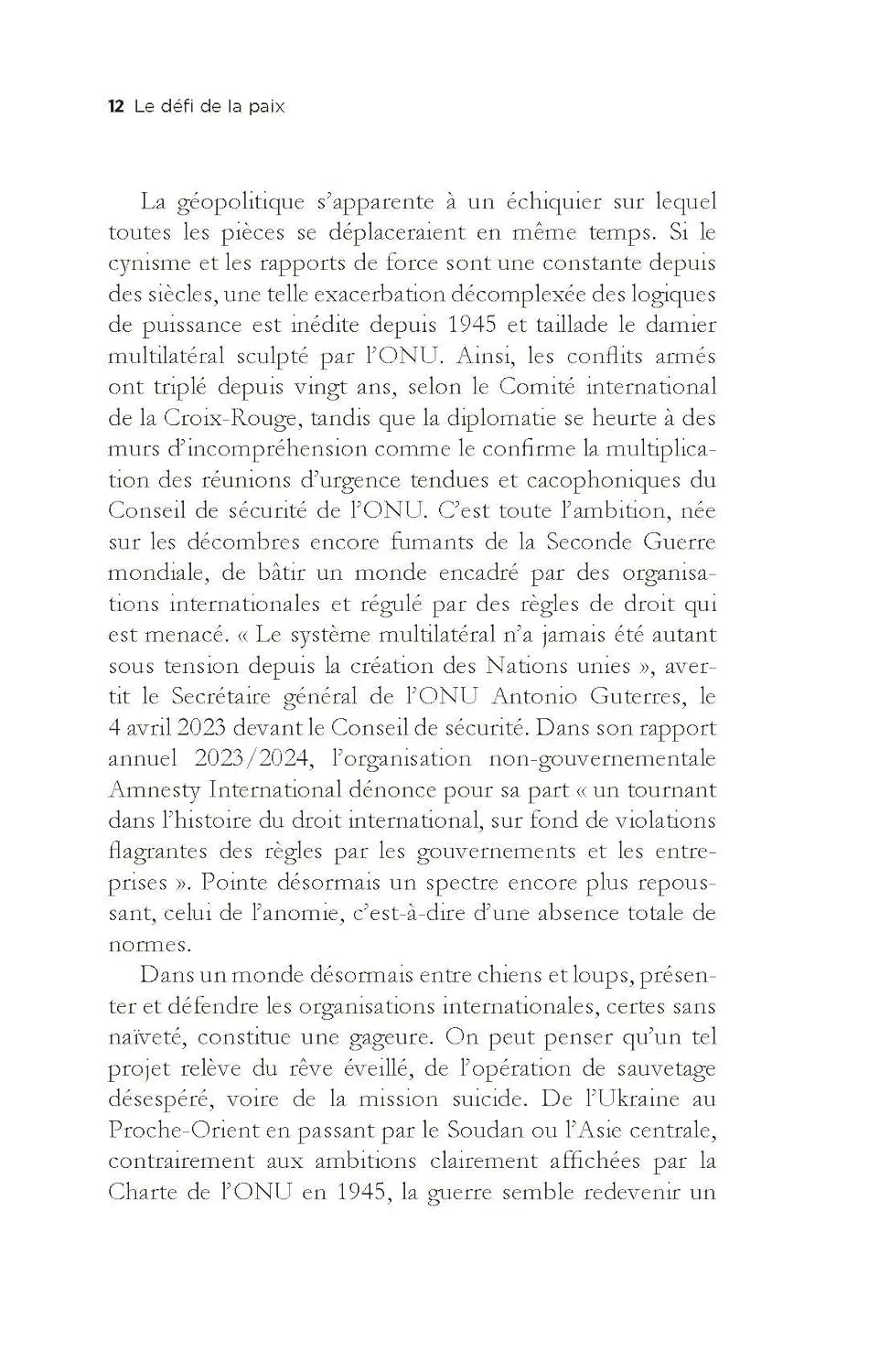 Le défi de la paix Remodeler les organisations internationales (Anne-Cécile Robert) defense-zone.com