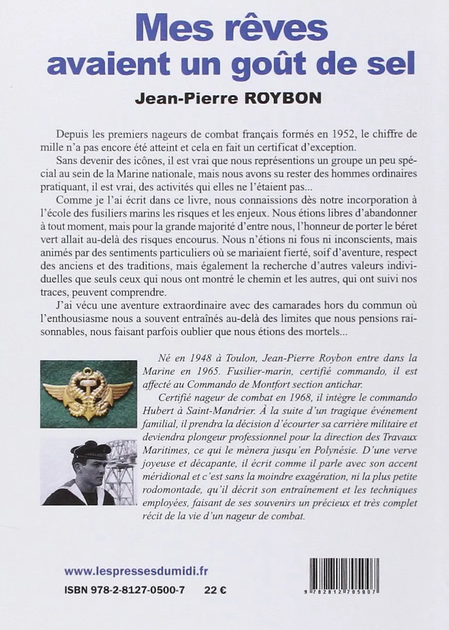 Mes rêves avaient un goût de sel (ROYBON Jean-Pierre) Prix de vente defense-zone.com