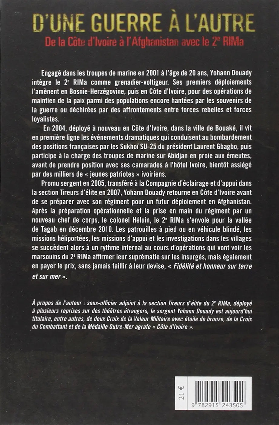 D'une guerre à l'autre (Yohann Douady) defense-zone.com