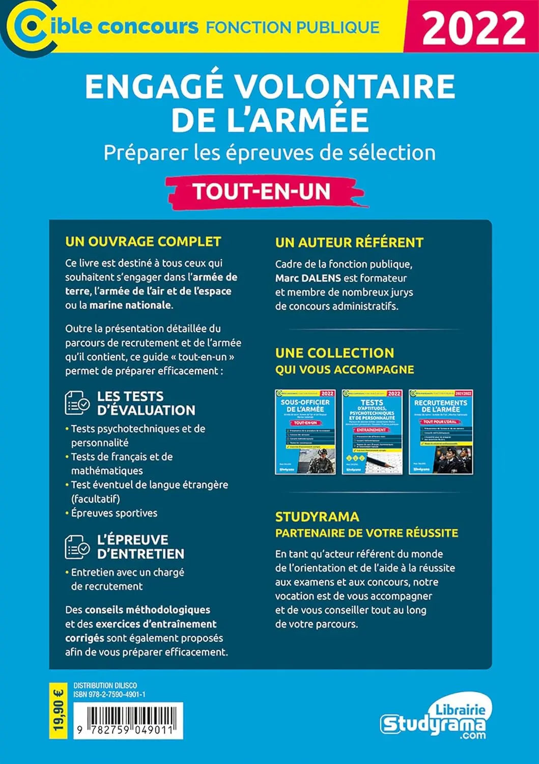 Engagé volontaire de l’armée – Tout-en-un: Préparer les épreuves de sélection – Édition 2023-2024 (Marc Dalens) defense-zone.com