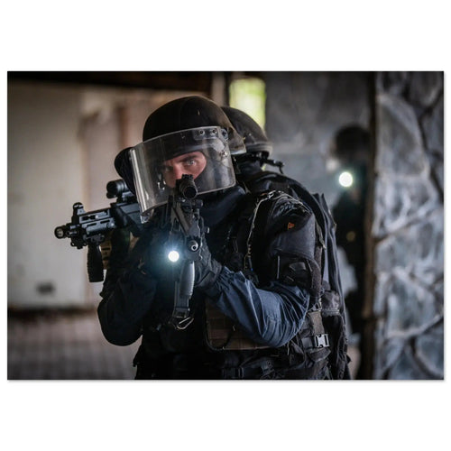 GIGN poster — portrait of an operator