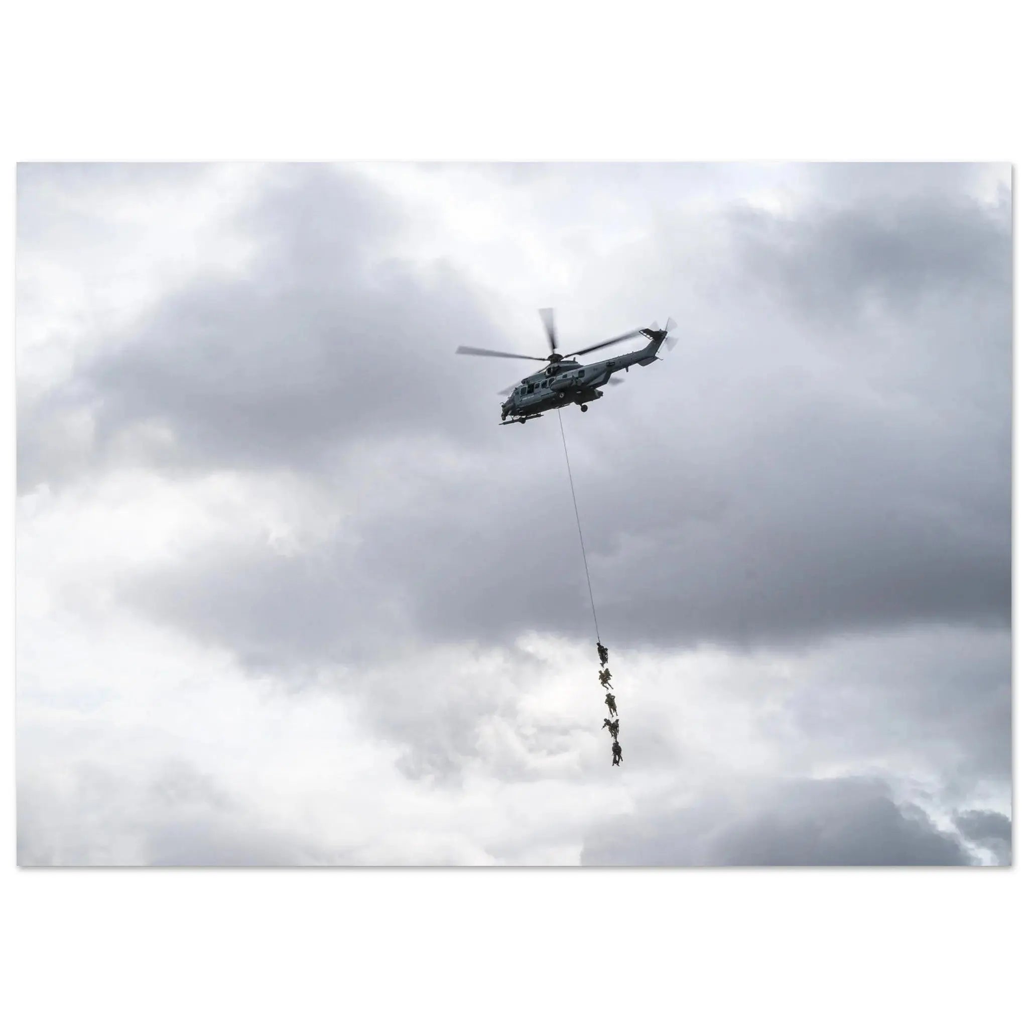 Poster Photo - grappe en hélicoptère de forces spéciales defense-zone.com