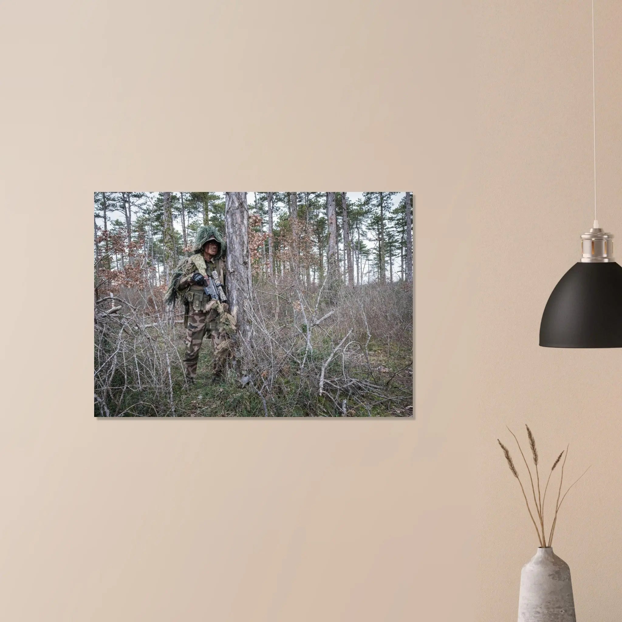 Poster Photo - Portrait de tireur d'élite parachutiste defense-zone.com