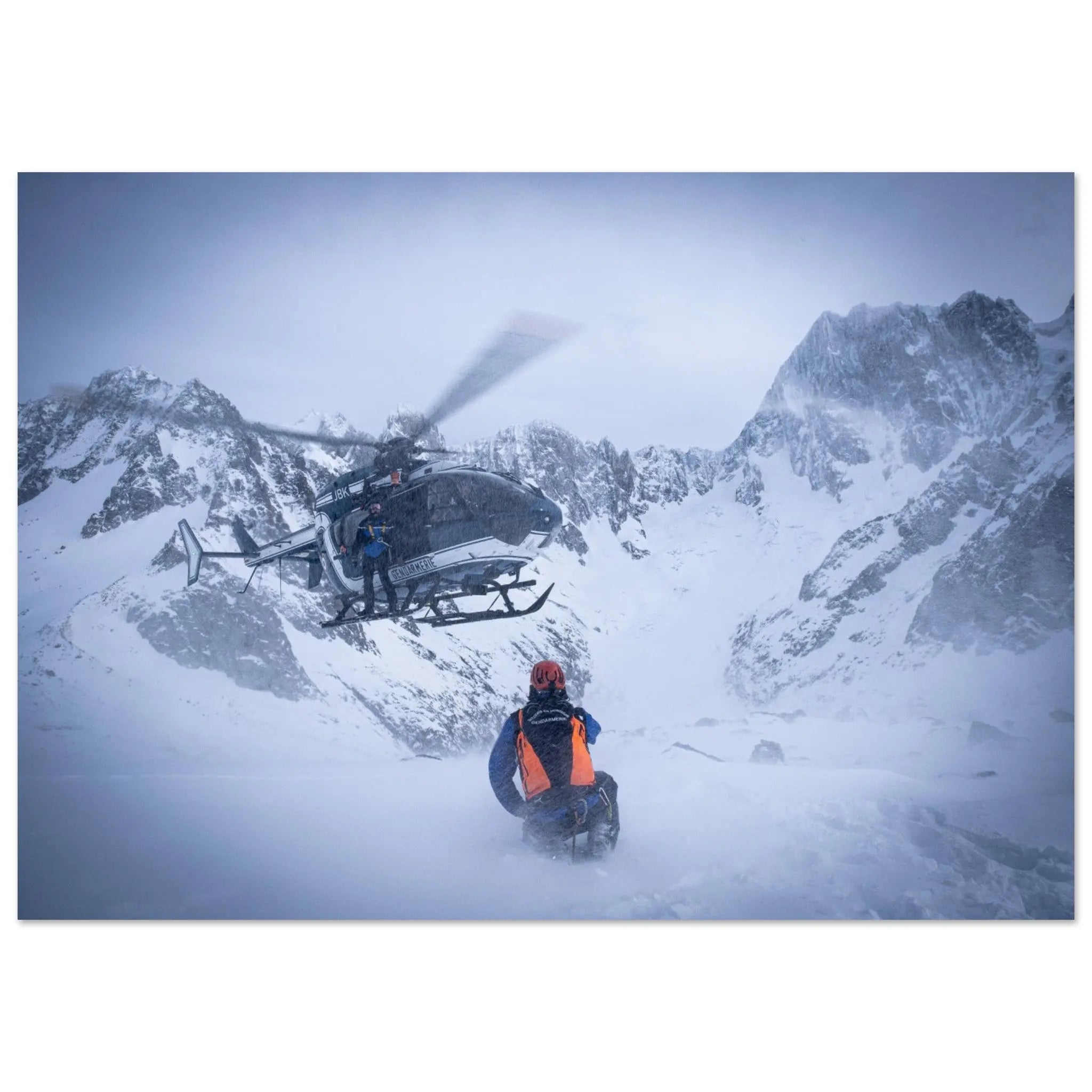 Poster Photo - Secours en montagne dans les alpes (PGHM) defense-zone.com