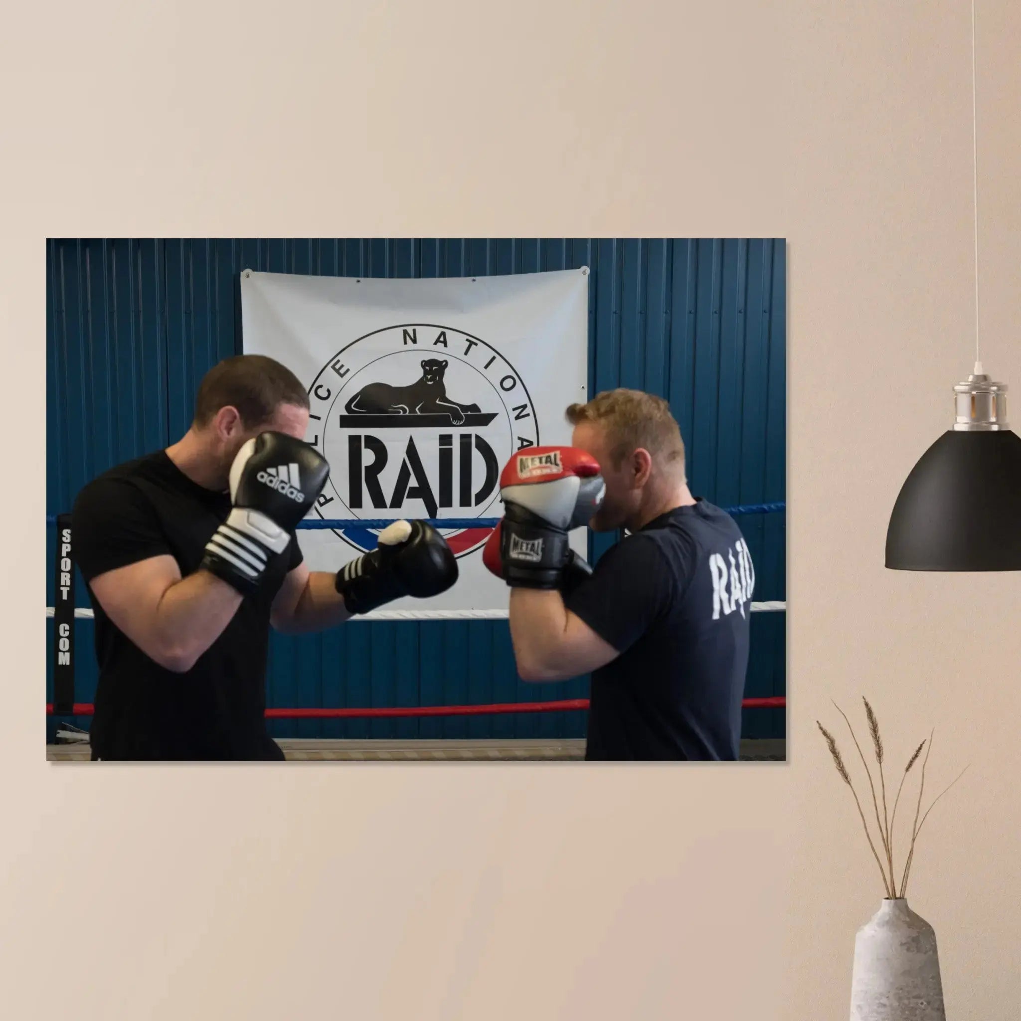 Poster Photo - Entraînement de boxe pour des opérateurs du RAID defense-zone.com