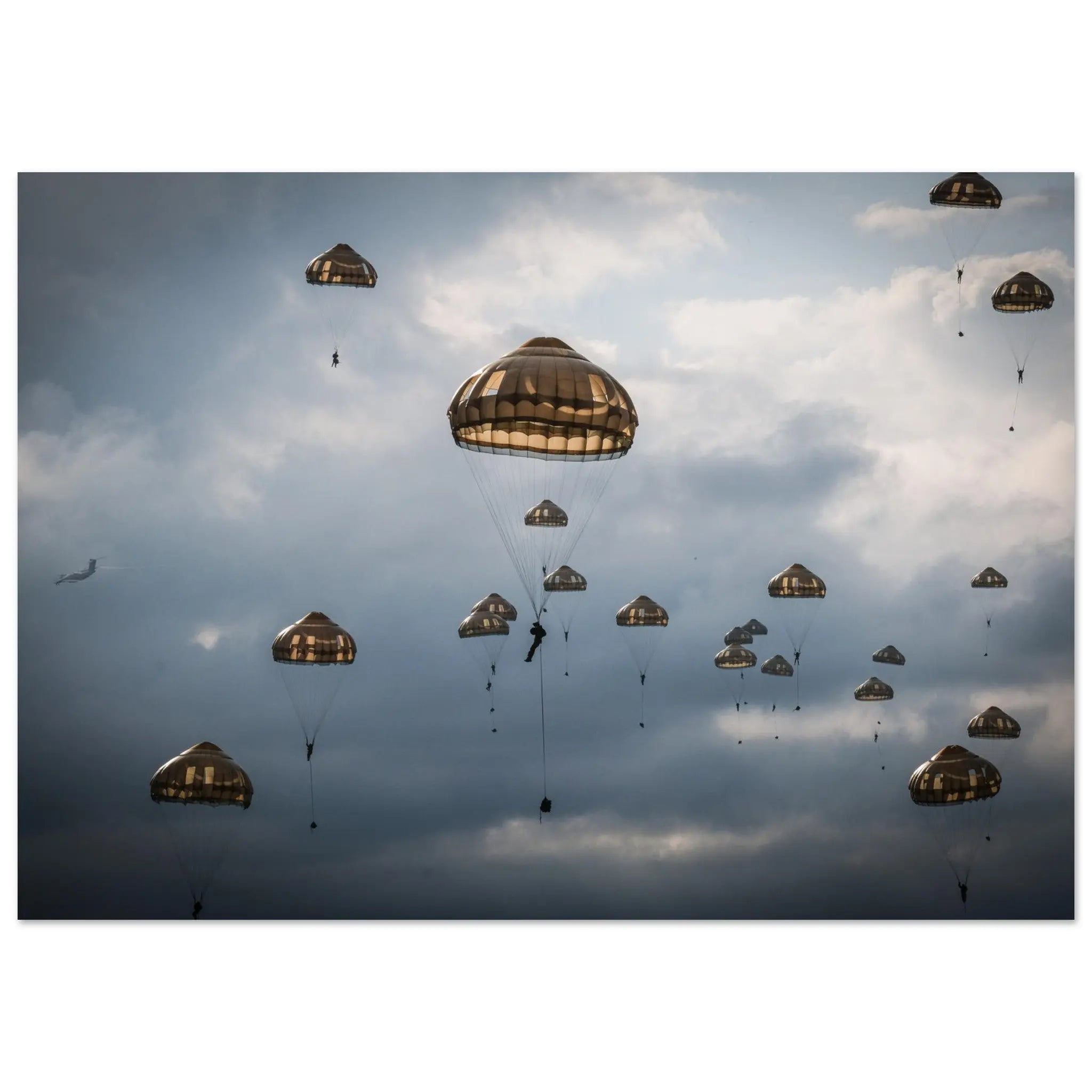 Poster Photo - Parachutistes de la 11e BP sous voiles defense-zone.com