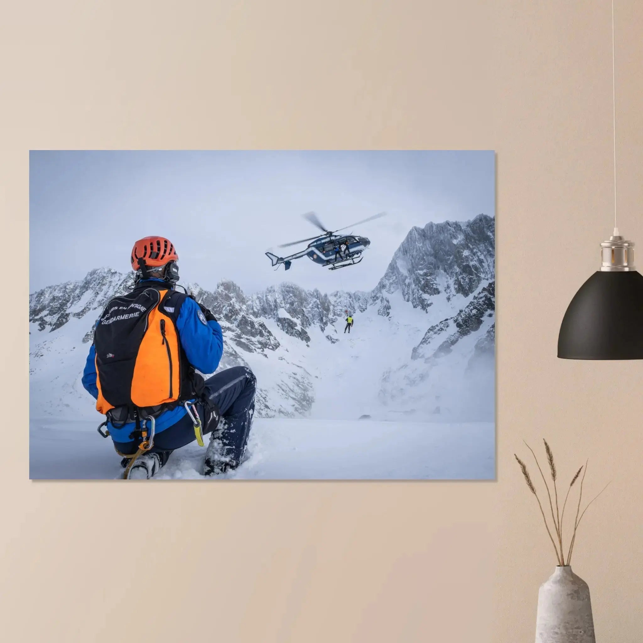 Poster Photo PGHM - secouriste dans les Alpes defense-zone.com