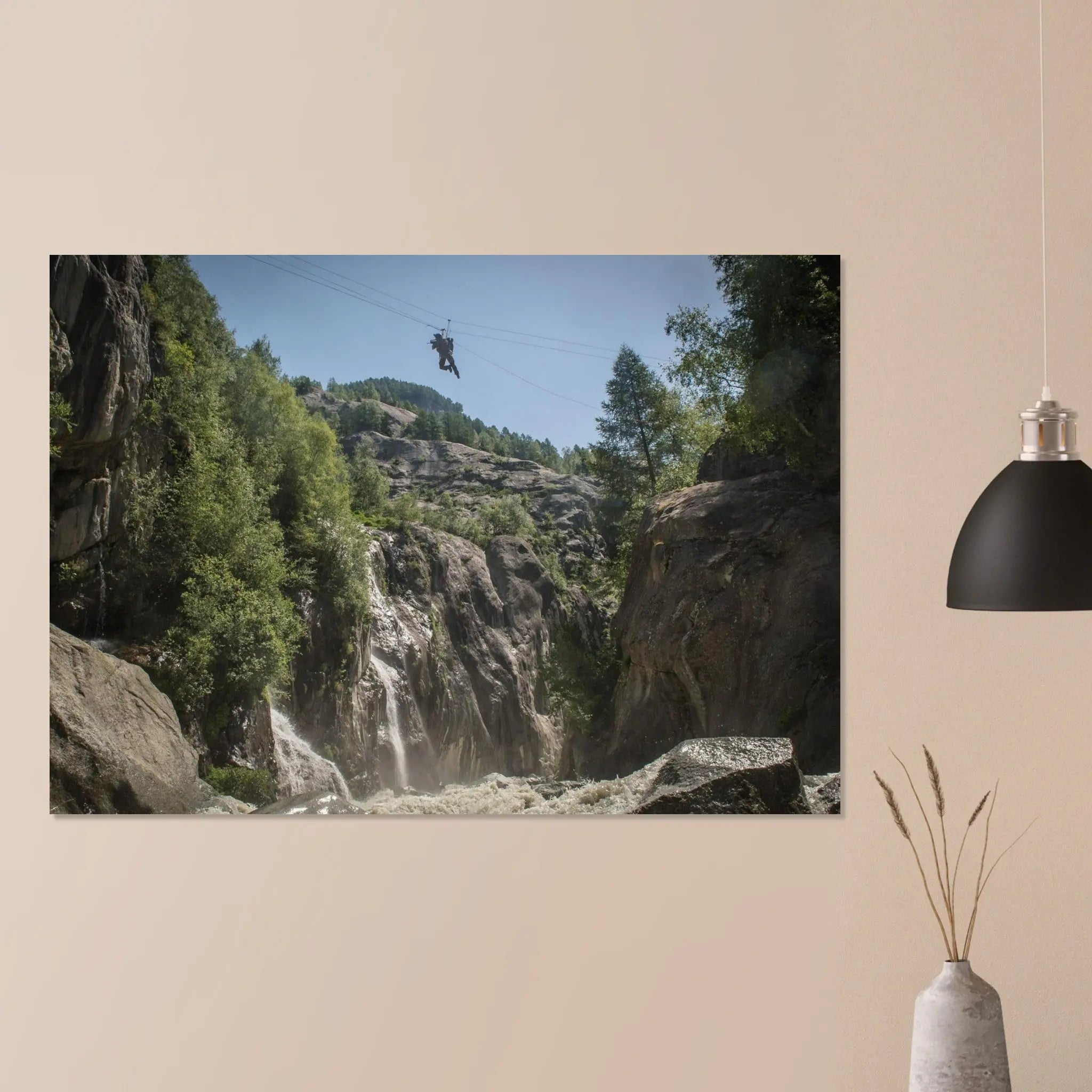 Poster Photo - Manoeuvre de franchissement pour les commandos montagne defense-zone.com