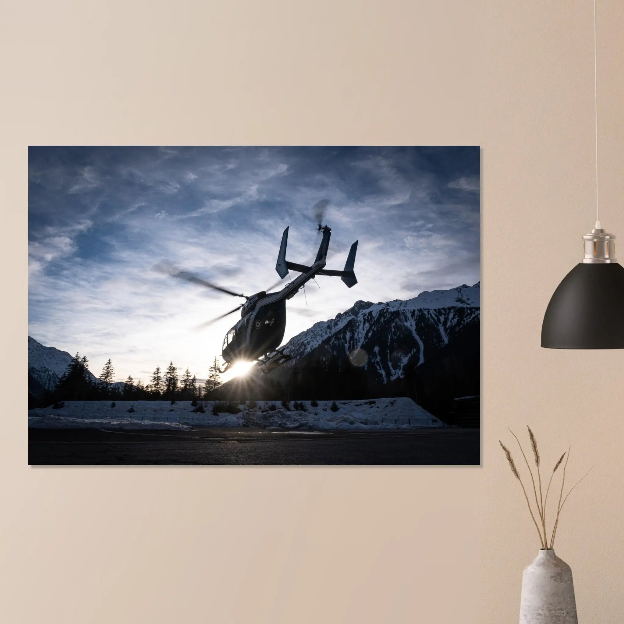 Poster Photo - Hélicoptère de la gendarmerie nationale à Chamonix defense-zone.com