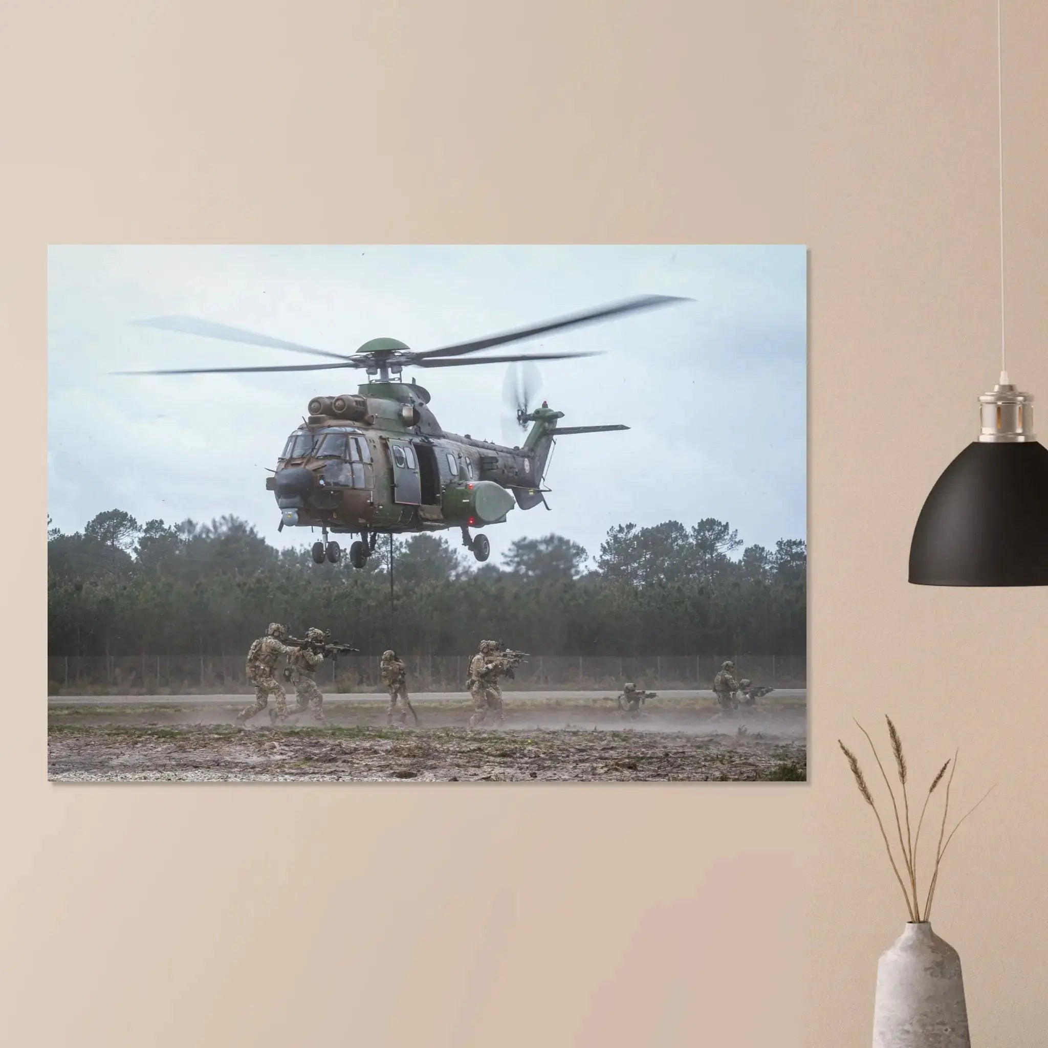 Poster Photo - Manoeuvre de forces spéciales avec un hélicoptère defense-zone.com