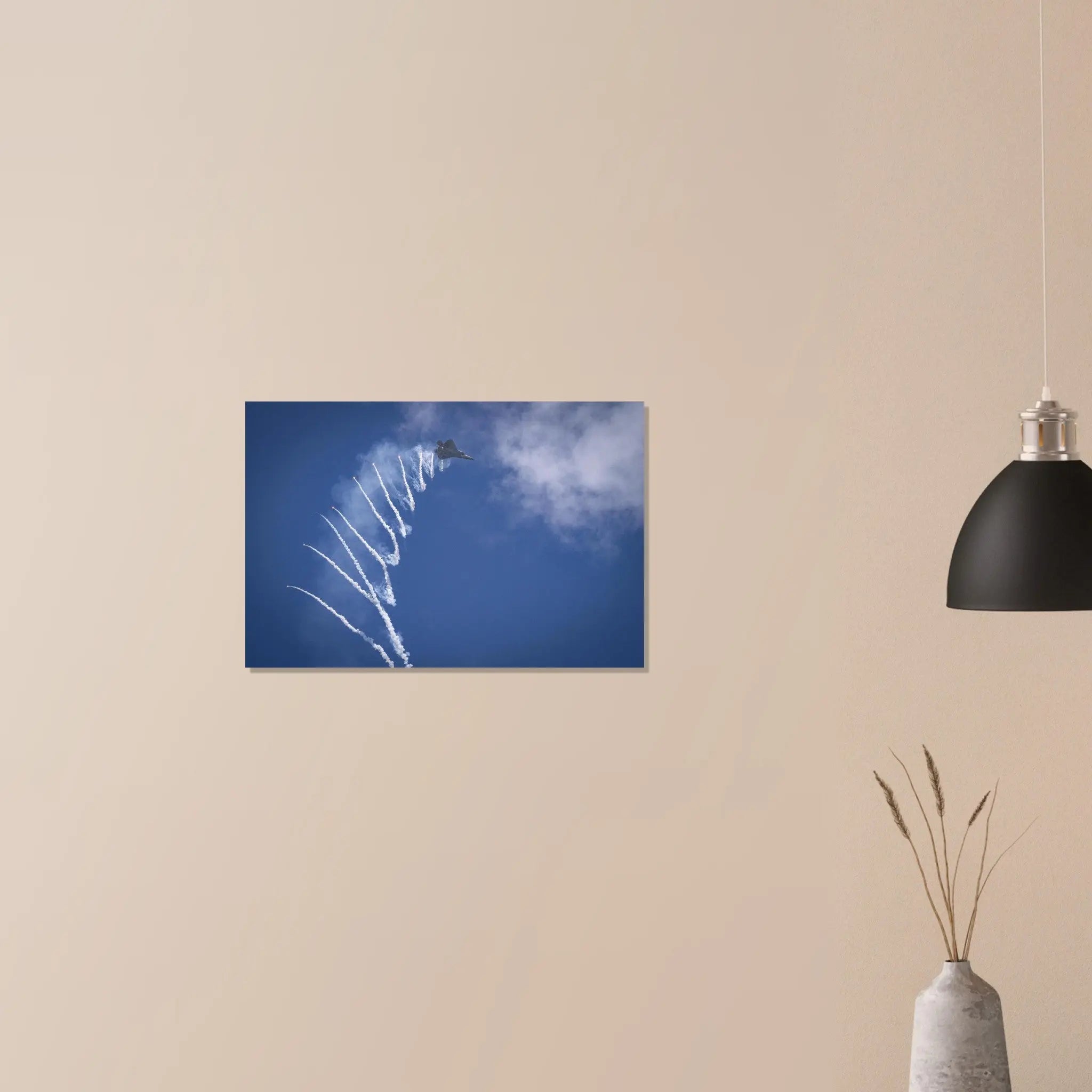 F-22 Raptor larguant des contre-mesures — poster au mur, 40 x 60 cm