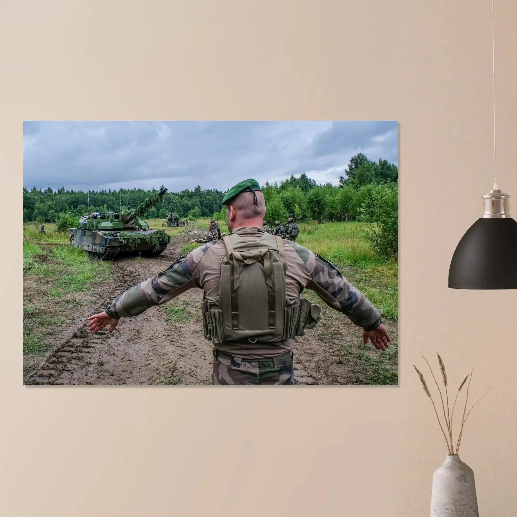 Poster Photo - Char Leclerc sur la Mission Lynx en Estonie avec la Légion étrangère defense-zone.com