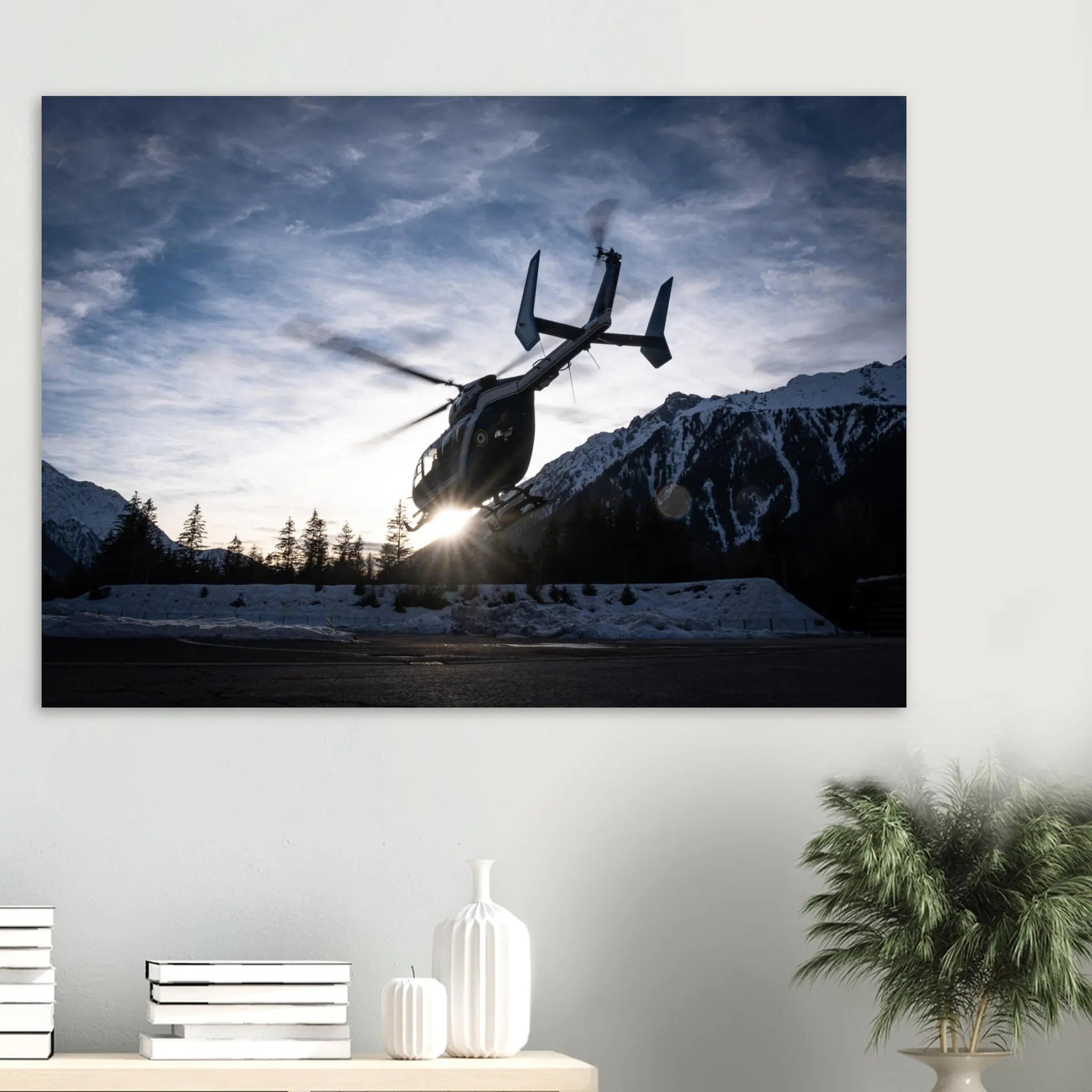Poster Photo - Hélicoptère de la gendarmerie nationale à Chamonix defense-zone.com