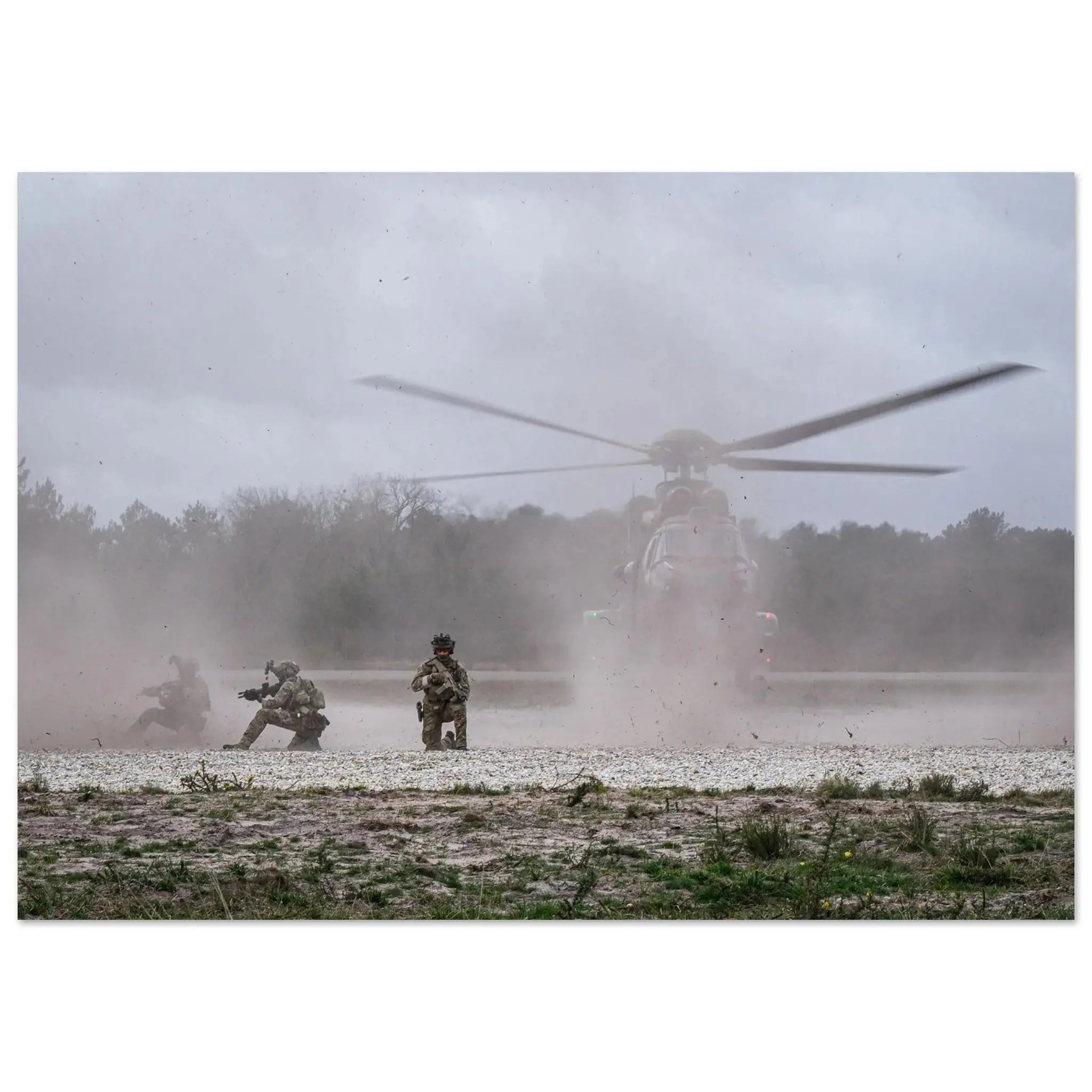 Poster Photo - Dépose par hélicoptère de forces spéciales defense-zone.com