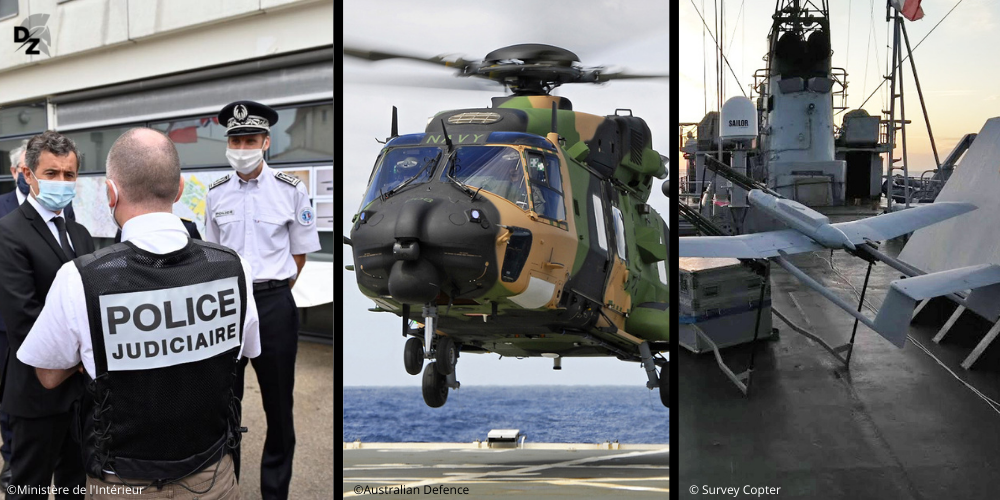 Brèves DZ #70 : Reforme police judiciaire, reprise des relations stratégiques France-Australie, drone de combat furtif turc-qualification mini-drone Marine nationale