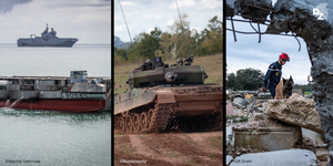 PHA, porte-hélicoptères amphibie, char, Leopard 1, Sécurité civile, tremblement de terre, décombres