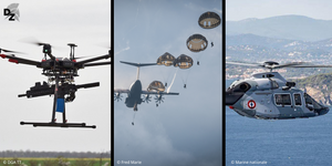 DJI, drone, armement, HK-416, drone armé, DGA TT, AID, Manticore, A400M, 11e BP, parachutistes, légionnaires, 2e REP; HIL160, Airbus, Marine nationale