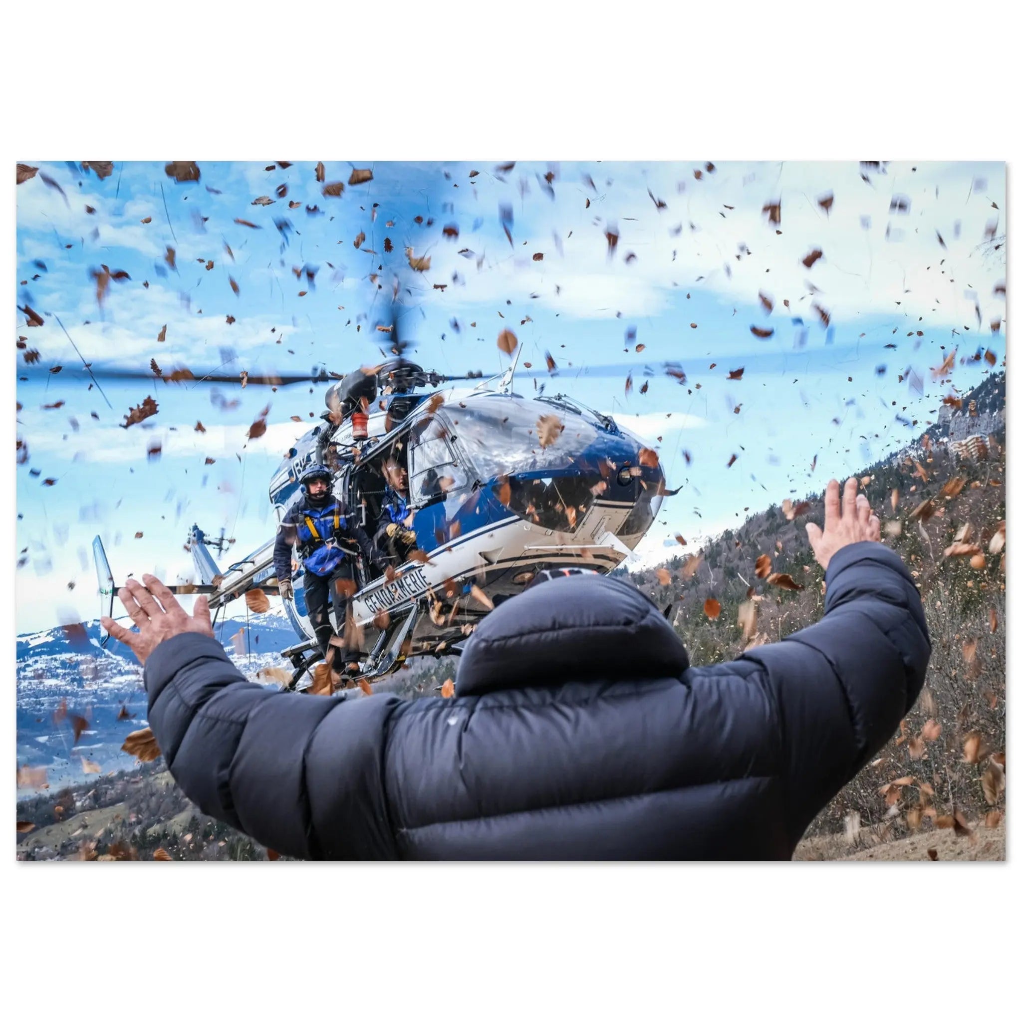 Poster Photo - secours en montagne avec la section aérienne de la gendarmerie defense-zone.com