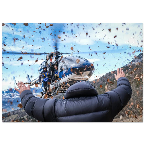 PGHM, sauvetage en hélicoptère — tirage photo