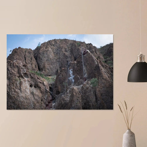 Franchissement en rappel d'une falaise du parcours commando à Djibouti — poster au mur, grand format