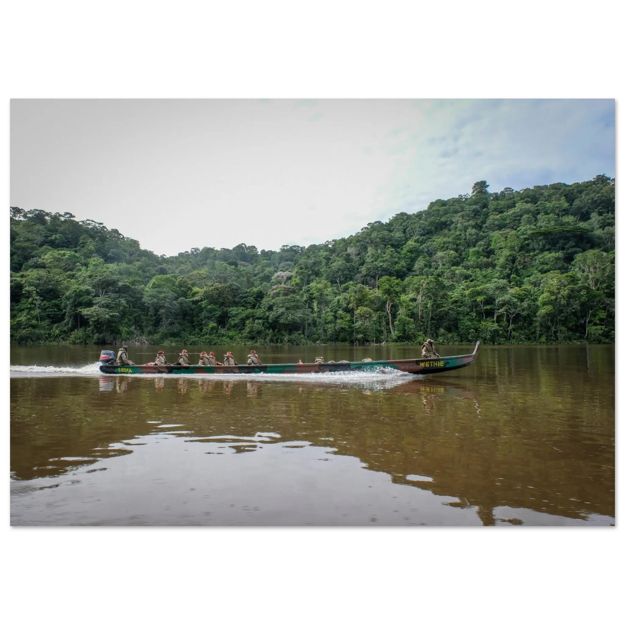 Poster Photo - Guyane - fleuve maroni pirogue defense-zone.com