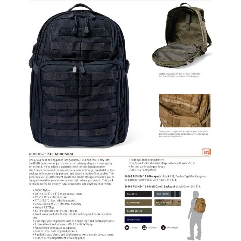 Sac à dos Rush 24 2.0 defense-zone.com