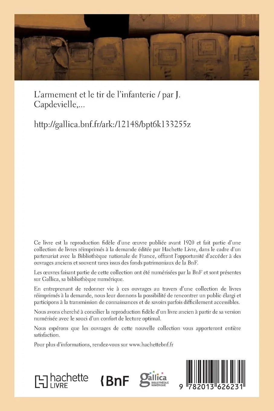 L'armement et le tir de l'Infanterie (Jean Joseph et Julien Capdevielle) defense-zone.com