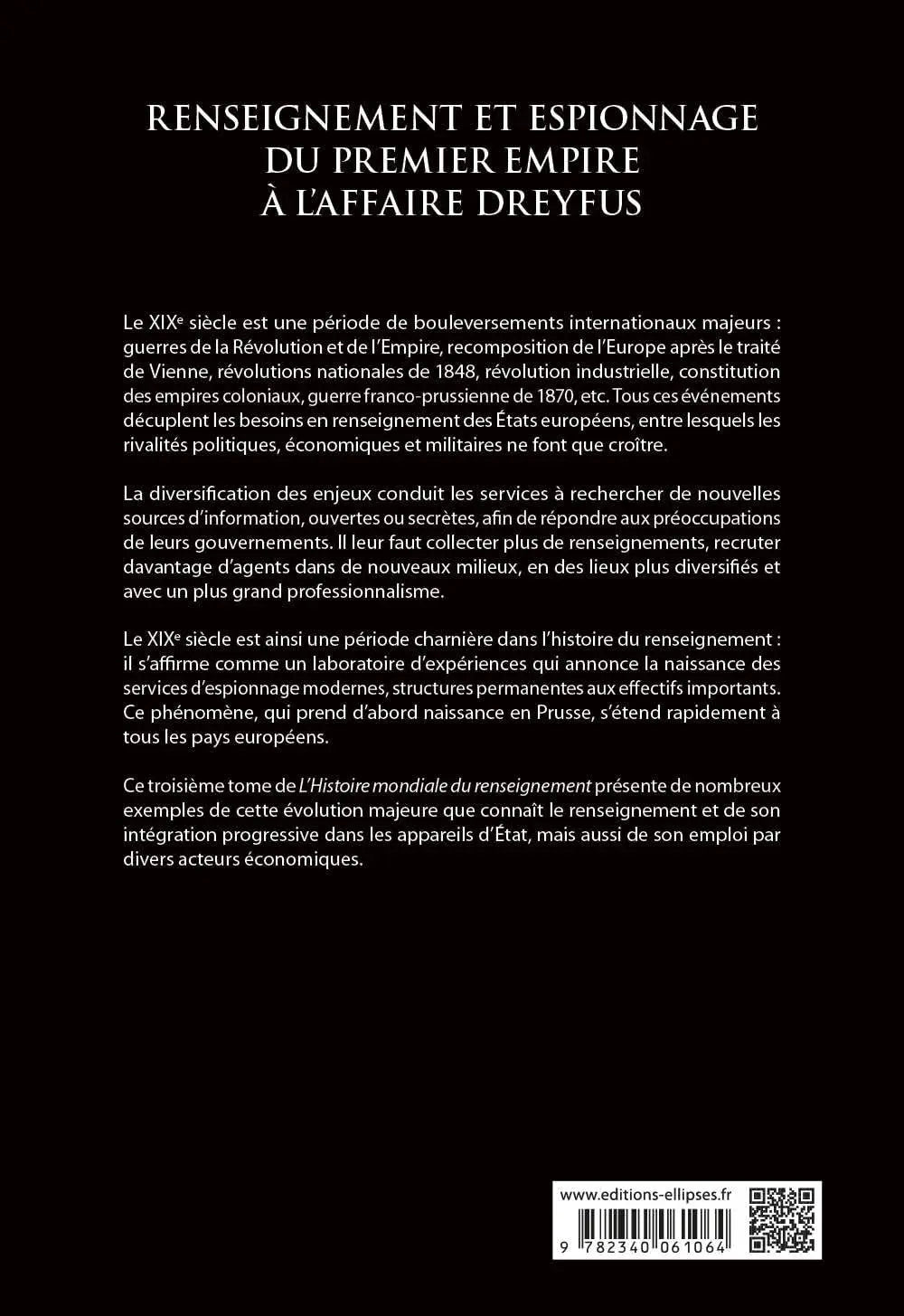 Renseignement et espionnage du Premier Empire à l'affaire Dreyfus (XIXe siècle) (Éric Denécé) defense-zone.com