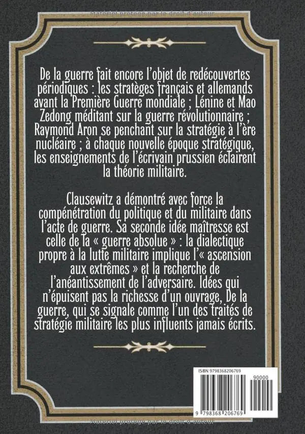 Théorie de la grande guerre traité de stratégie militaire Édition intégral et originale : Classic collector (Carl von Clausewitz) defense-zone.com