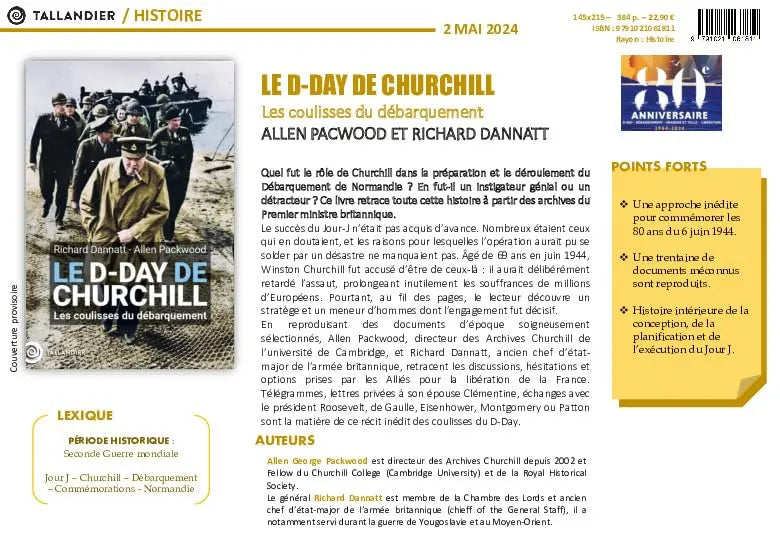 Le D-Day de Churchill : Dans les coulisses du débarquement (Allen Packwood) defense-zone.com