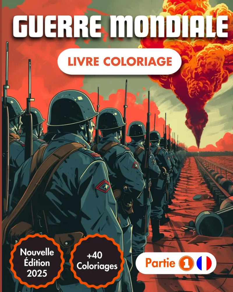 Secnde Histoire de la Seconde Guerre Mondiale : le Livre de Coloriage : +40