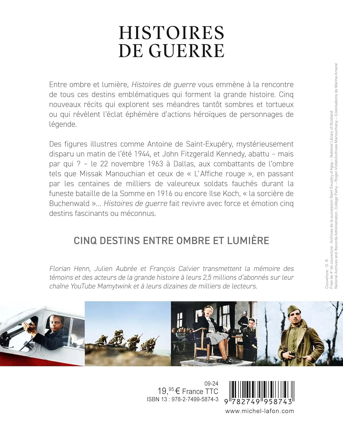 Histoires de guerre - Cinq nouveaux destins au coeur des plus grands conflits mondiaux defense-zone.com