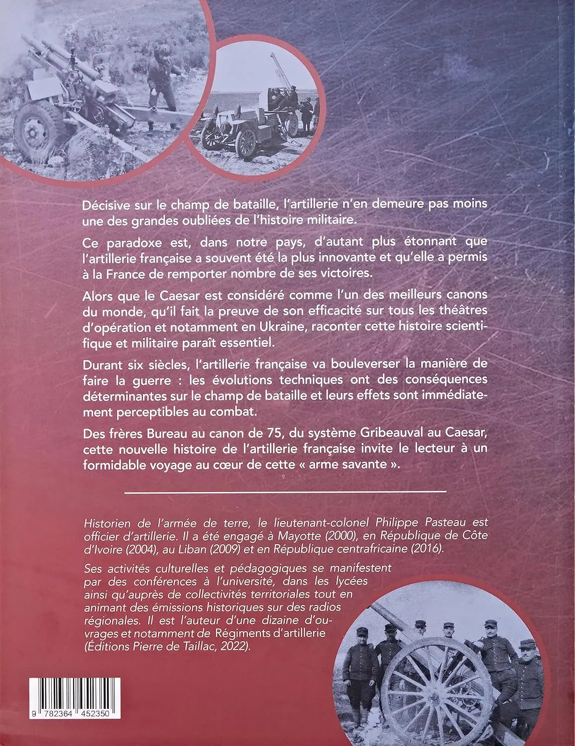 Nouvelle histoire de l'artillerie française Une histoire des canons français (Philippe Pasteau) defense-zone.com