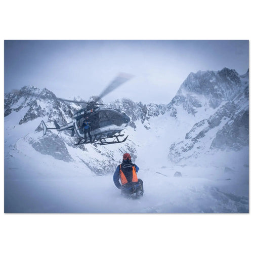 PGHM, sauvetage en haute montagne — tirage photo