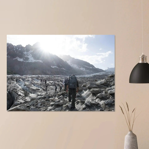 Militaire de l'EMHM sur le glacier d'Argentière — poster au mur, très grand format