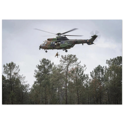 Rappel des forces spéciales depuis un hélicoptère — tirage photo