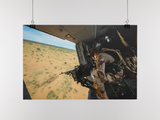 Dans un hélicoptère de combat au Mali